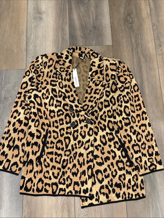 Chico's Jackets & Blazers - Chico's Leopard Print Double-Breasted Blazer in Tan and Black